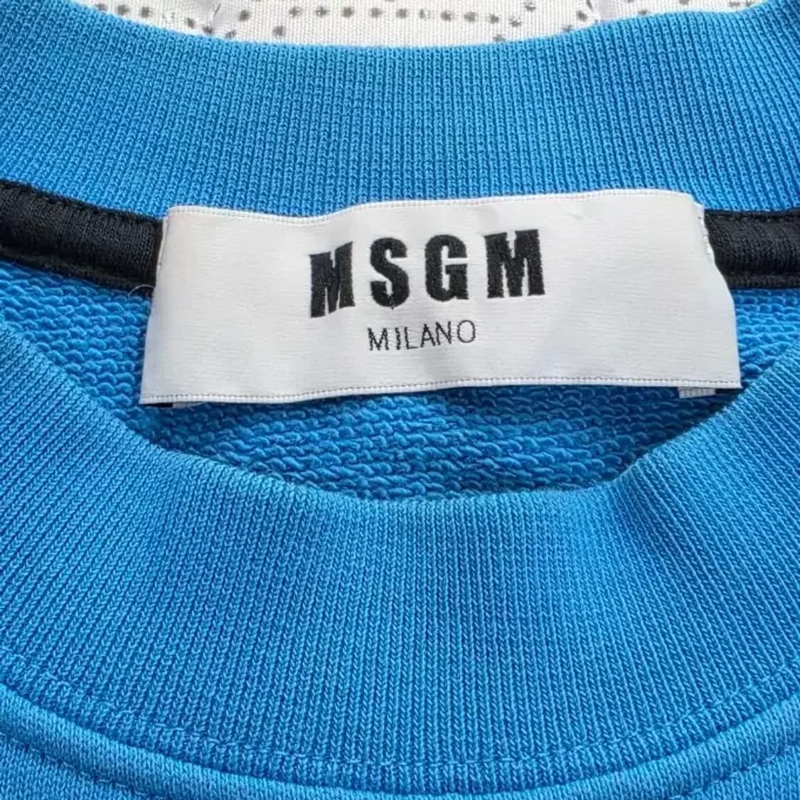 MSGM 여성 크롭 맨투맨 블루 ~55 상품이미지2