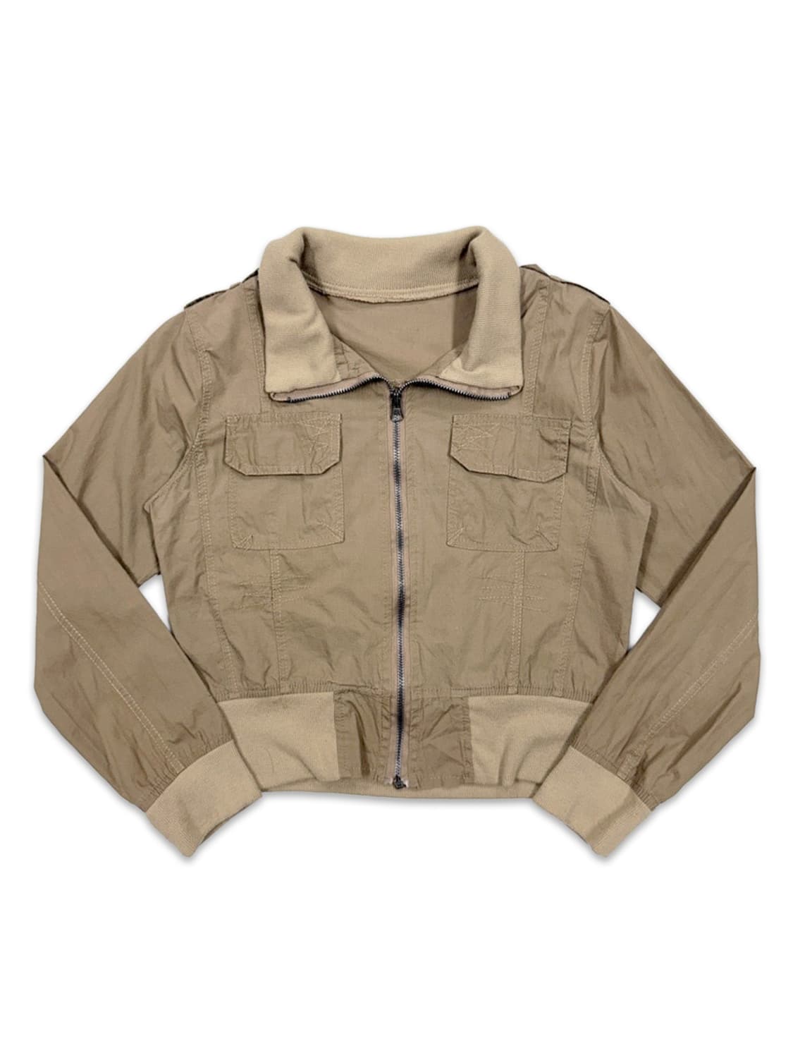 빈티지 라이트 브라운 집업 자켓 상품이미지1