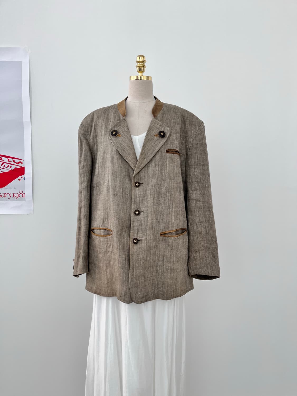 베이지벨트자켓 상품이미지1