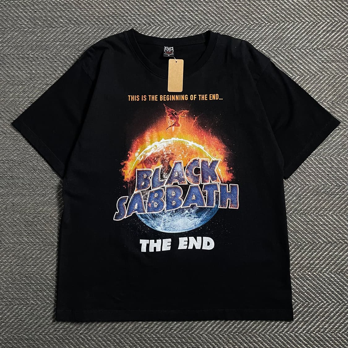 빈티지 USA 블랙 사바스 밴드 반팔 티셔츠o 4704 상품이미지1