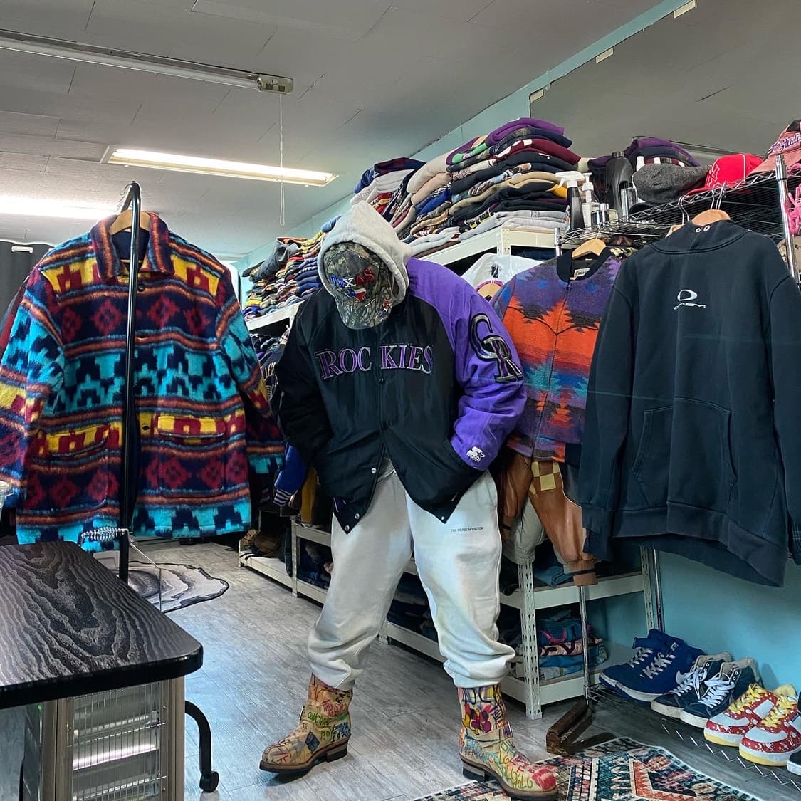 90s OLD STARTER SATIN BOMBER 상품이미지9