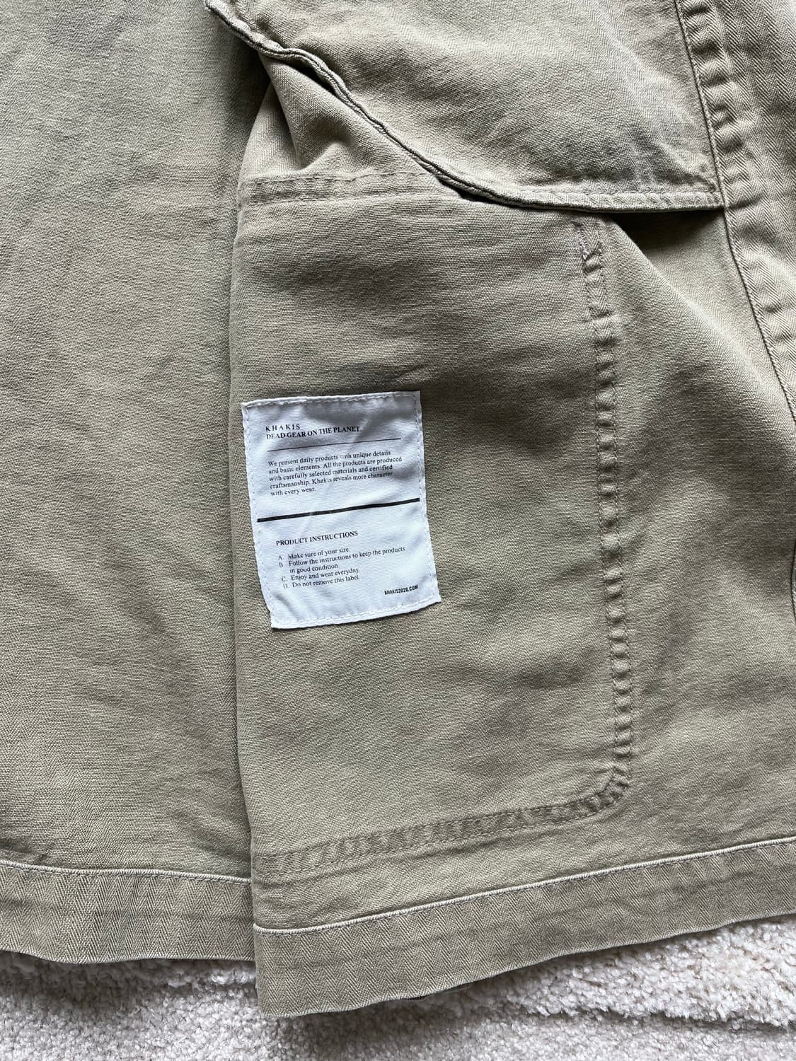 카키스 헤링본 더블 블레스티드 자켓 (105) 상품이미지7