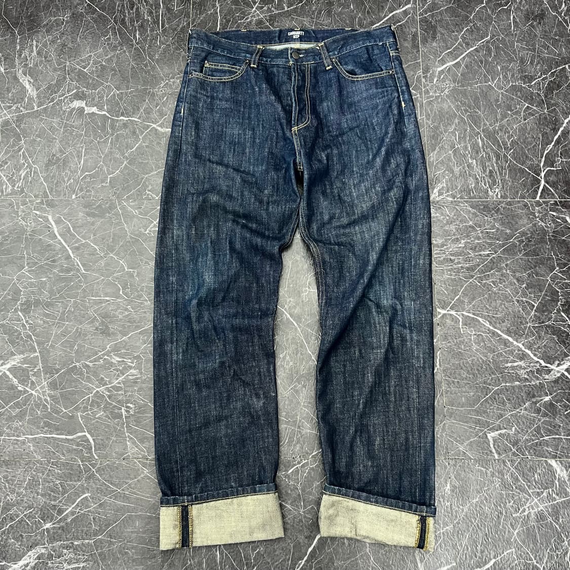 칼하트 WIP 스트레이트 셀비지 데님 팬츠 상품이미지4