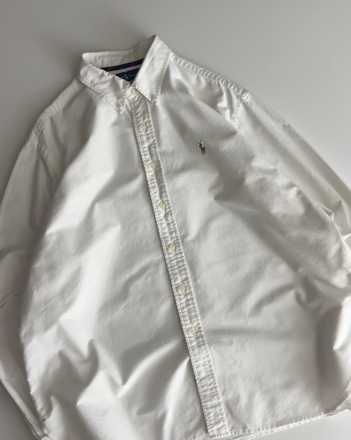 폴로 랄프로렌 화이트 버튼다운 셔츠 XXL 상품이미지3