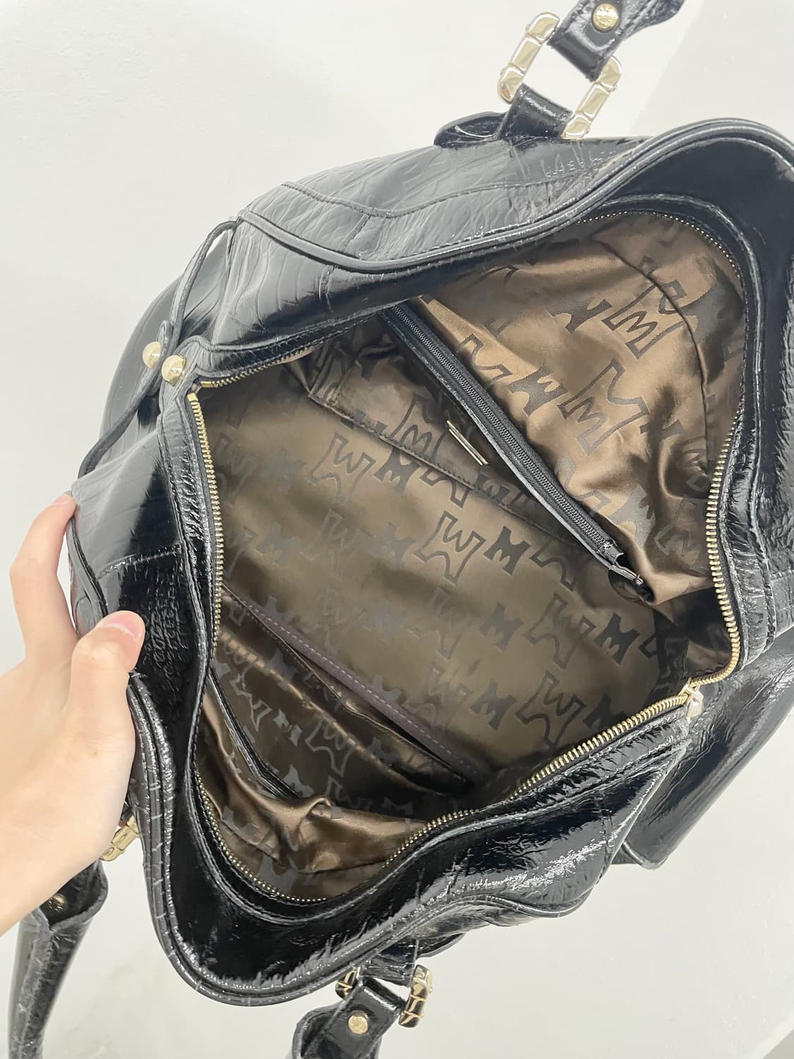 메트로시티 블랙 금장 갸루 토트백 상품이미지8