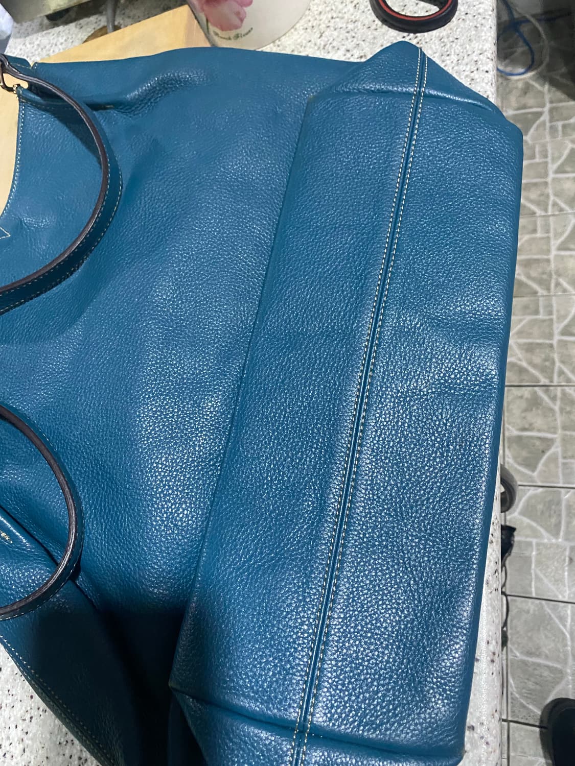 상태 좋은 청록색 리얼 빅백 상품이미지7