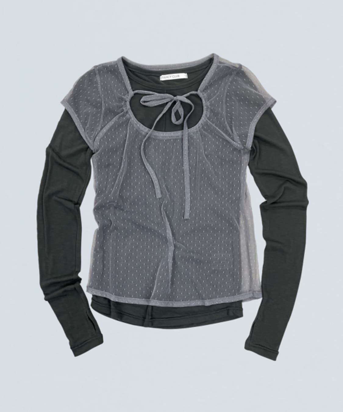 팬시클럽 도트 레이어드 롱슬리브 상품이미지1