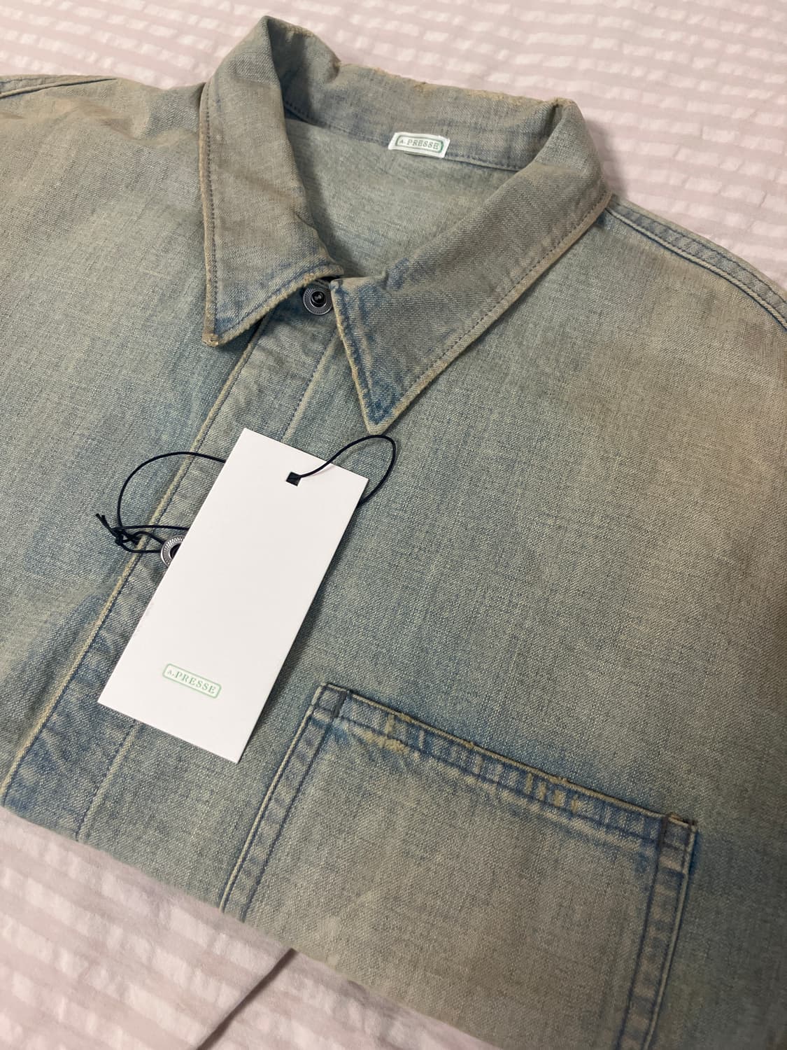 25aw a.presse 아프레쎄 us navy 데님 자켓 상품이미지2