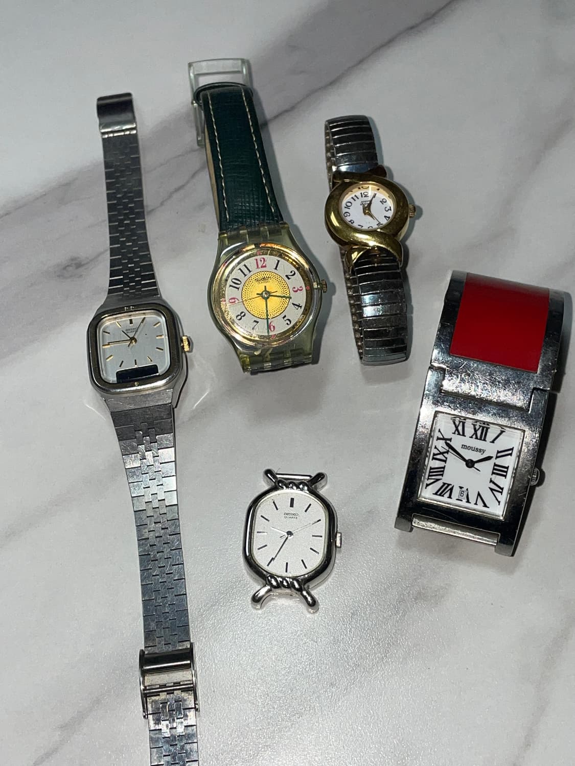 빈티지 정크 손목시계 모음 (세이코, 스와치,모씨 등) 상품이미지1