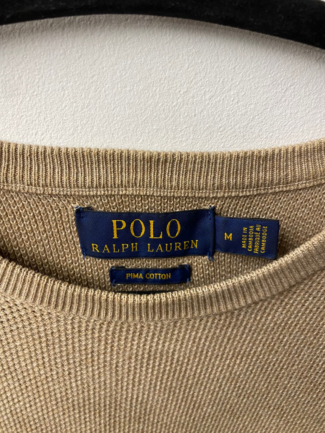 [M] Polo 폴로 랄프로렌 베이지 피마코튼 롱 슬리브 상품이미지5