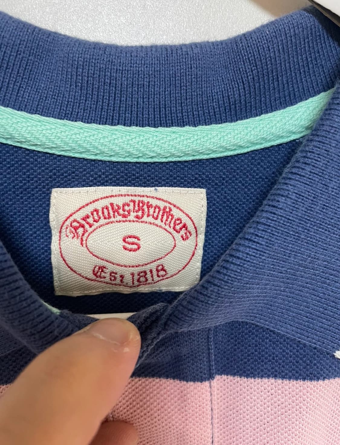 브룩스브라더스 스트라이프 피케이셔츠 S sizs 상품이미지2