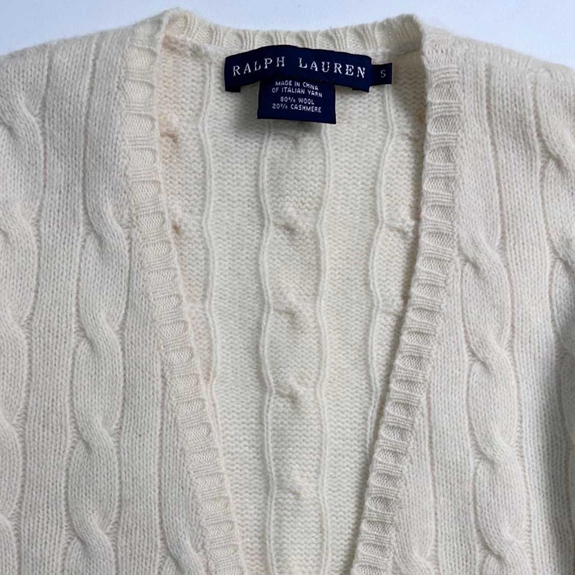 로렌 랄프로렌 캐시미어 블렌드 랩 케이블 니트 상품이미지4