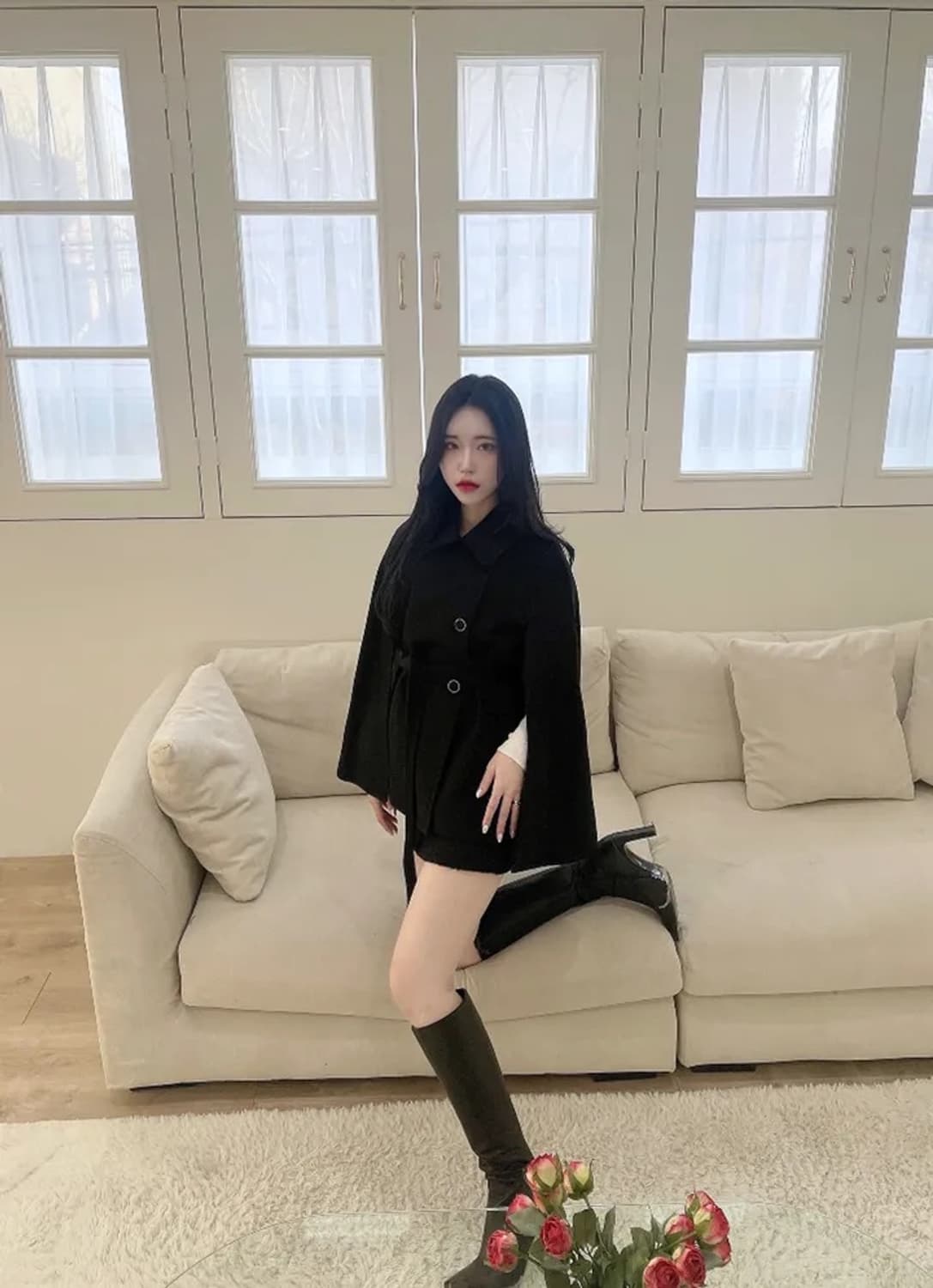 핸드메이드 케이프 숏코트 상품이미지3