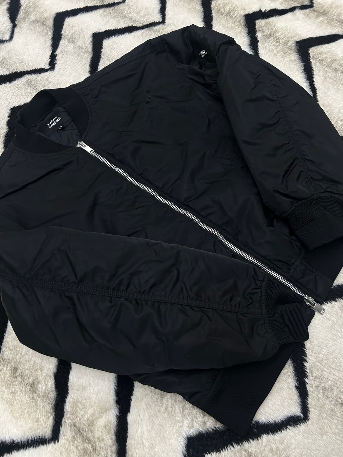 [M]무신사스탠다드 오버핏 봄버 항공점퍼/블랙 상품이미지1