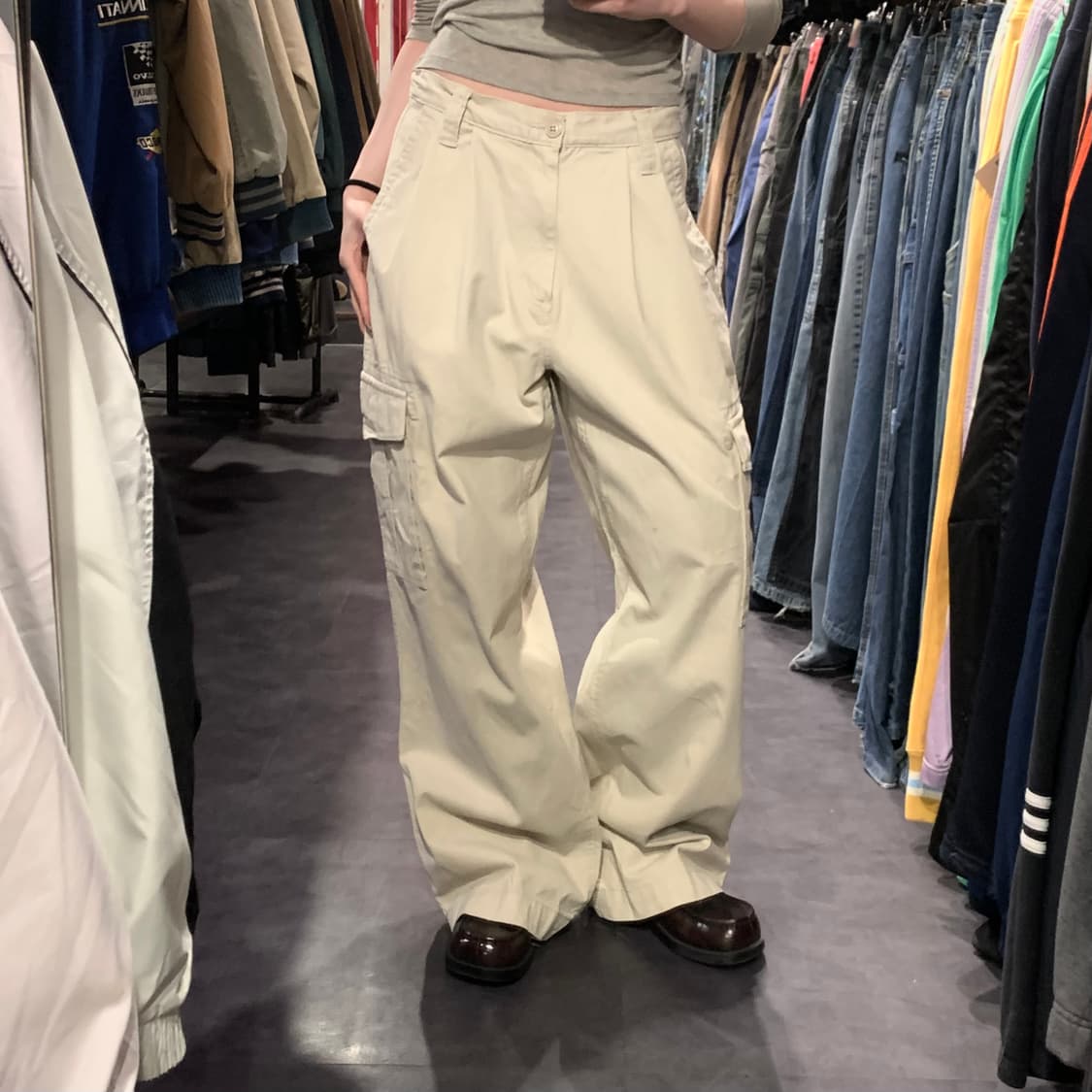 [IM] vtg 카고 팬츠 아이보리 상품이미지1