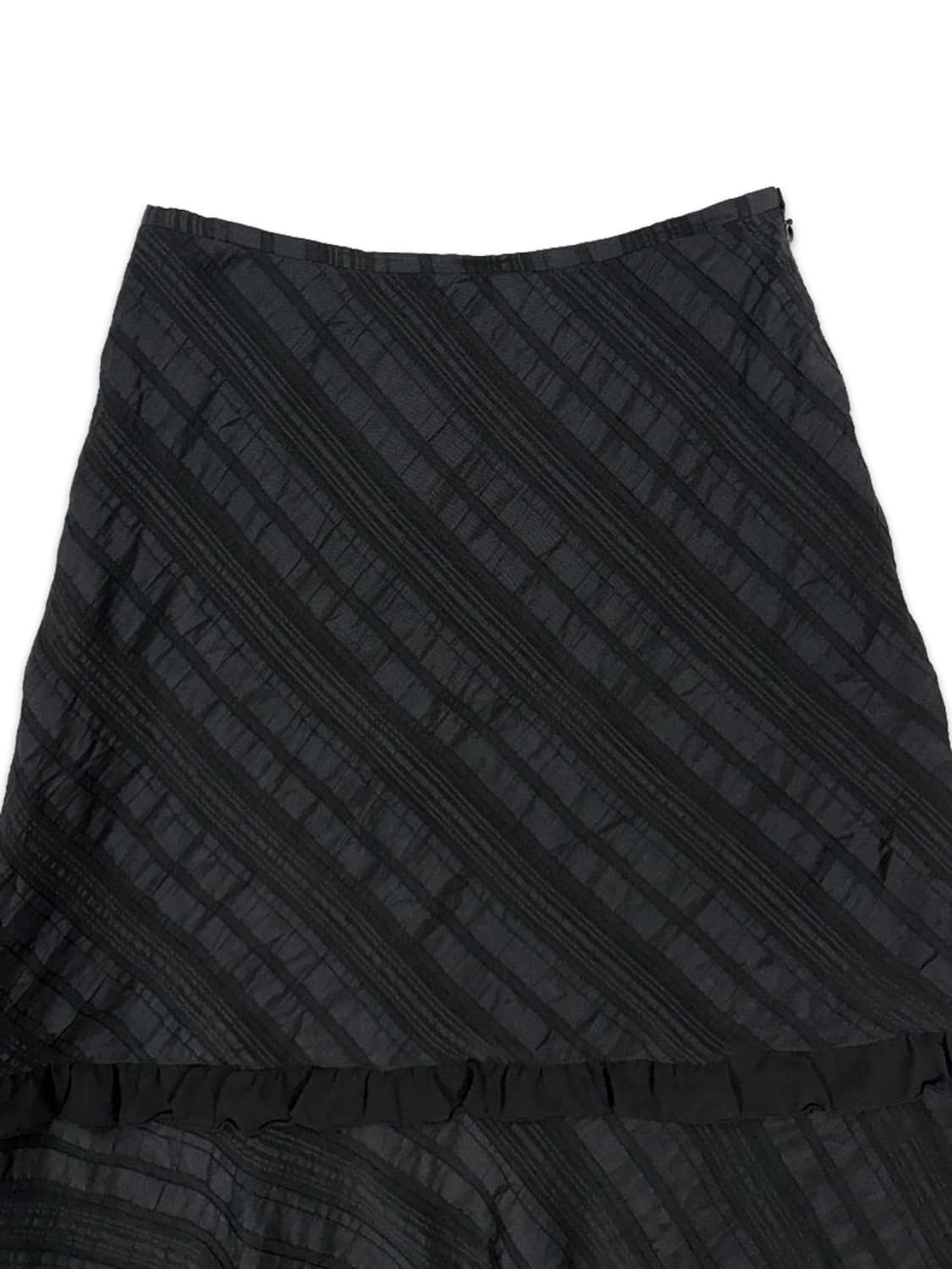 빈티지 블랙 모리 프릴 미디 스커트 상품이미지3