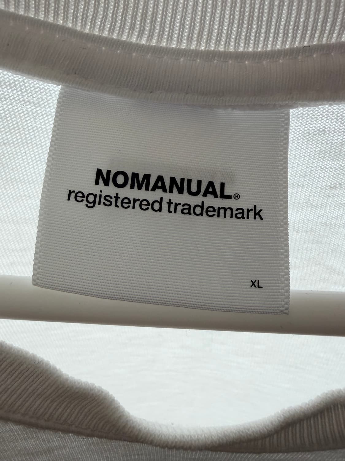 노매뉴얼 백팩 티셔츠 화이트 XL 상품이미지3