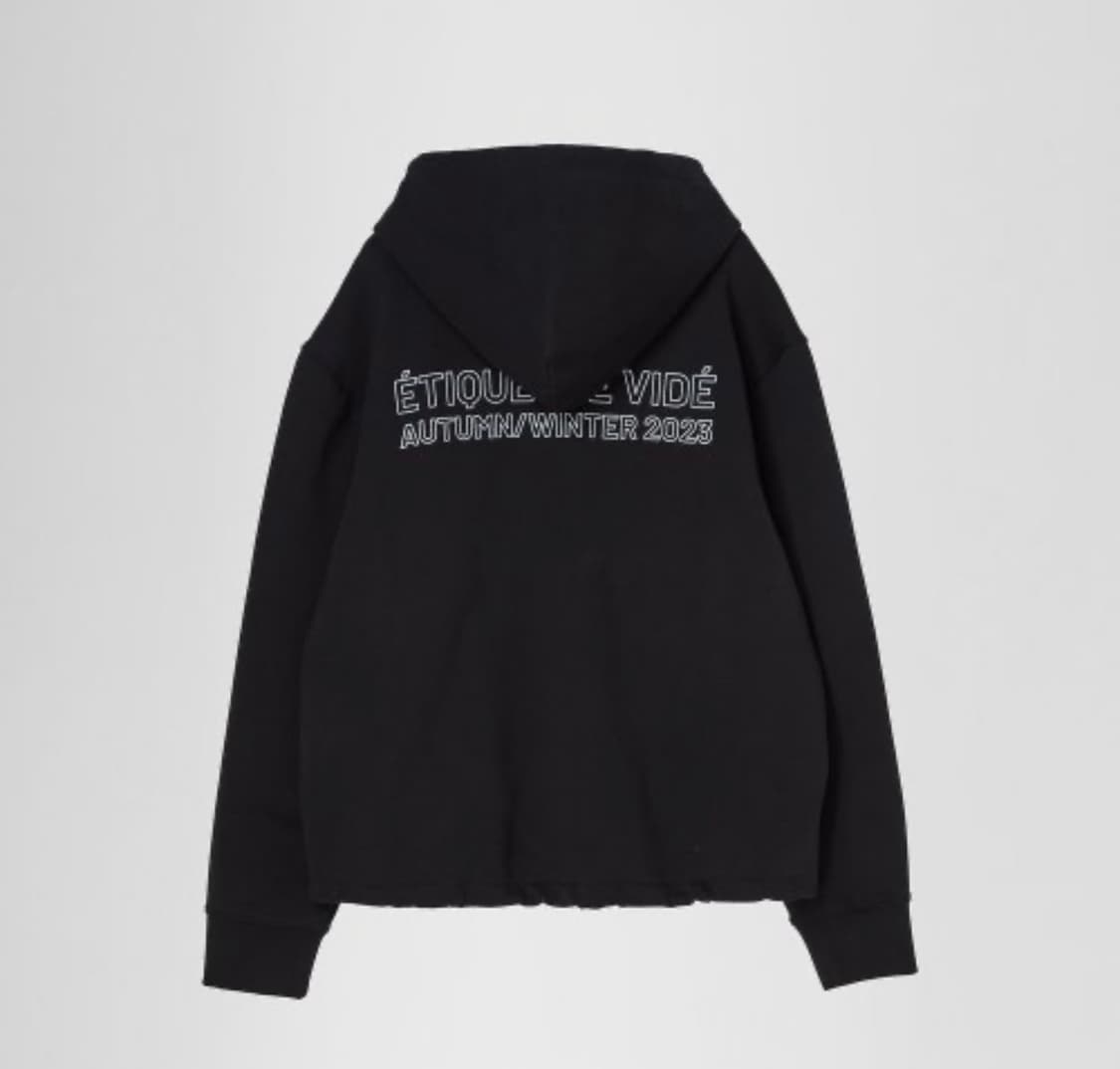 [M] 누마레 EE 로고 후드 블랙 상품이미지5