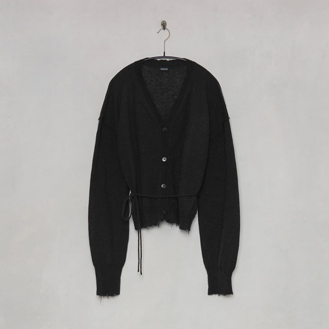 더일마 스트링 가디건 블랙 상품이미지2