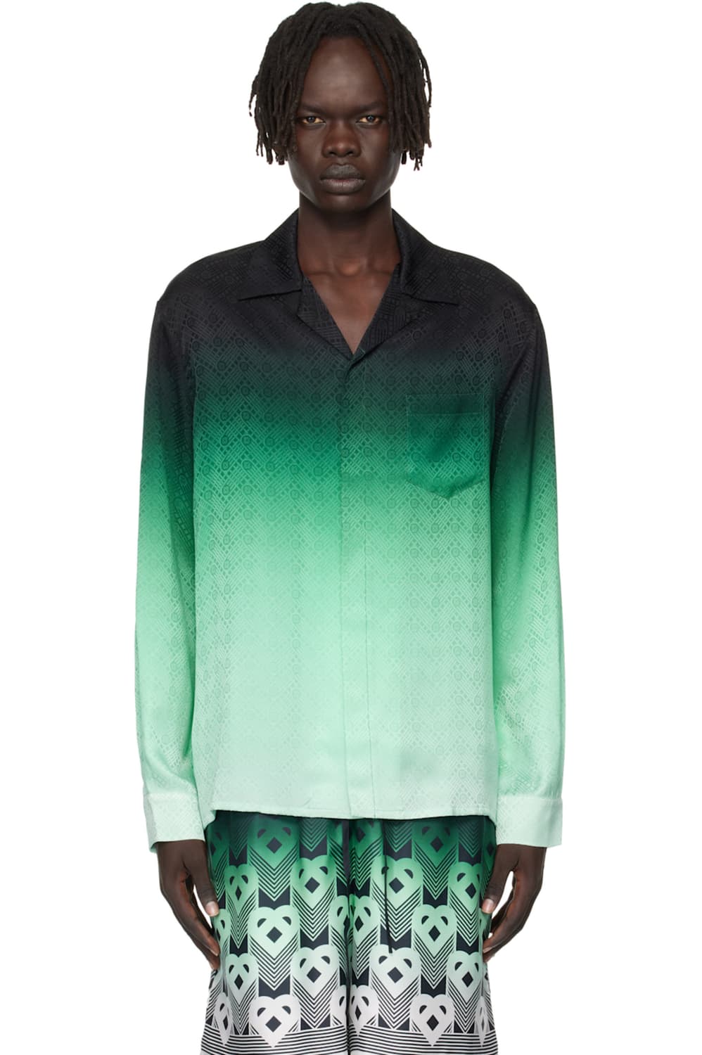 카사블랑카 그라데이션 실크 셔츠 상품이미지1