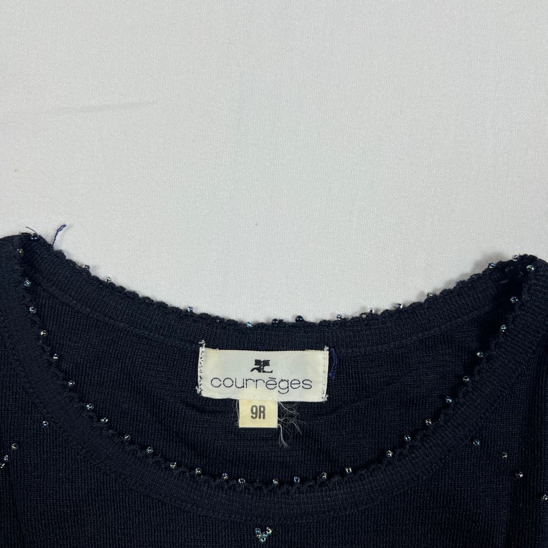 90‘s 꾸레주 꾸레쥬 courreges 로고 스터드 반팔티 상품이미지5