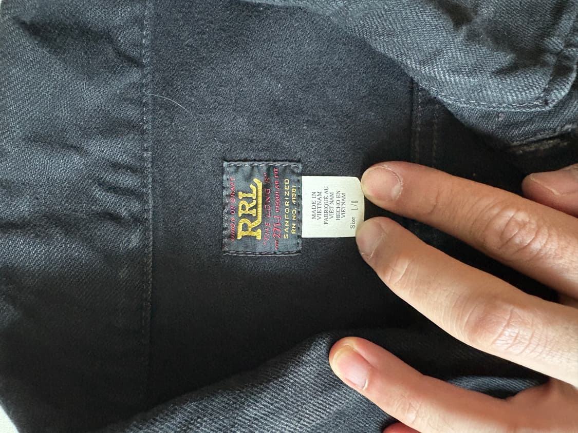 [L] 더블알엘 rrl lot271 블랙 데님자켓 상품이미지8