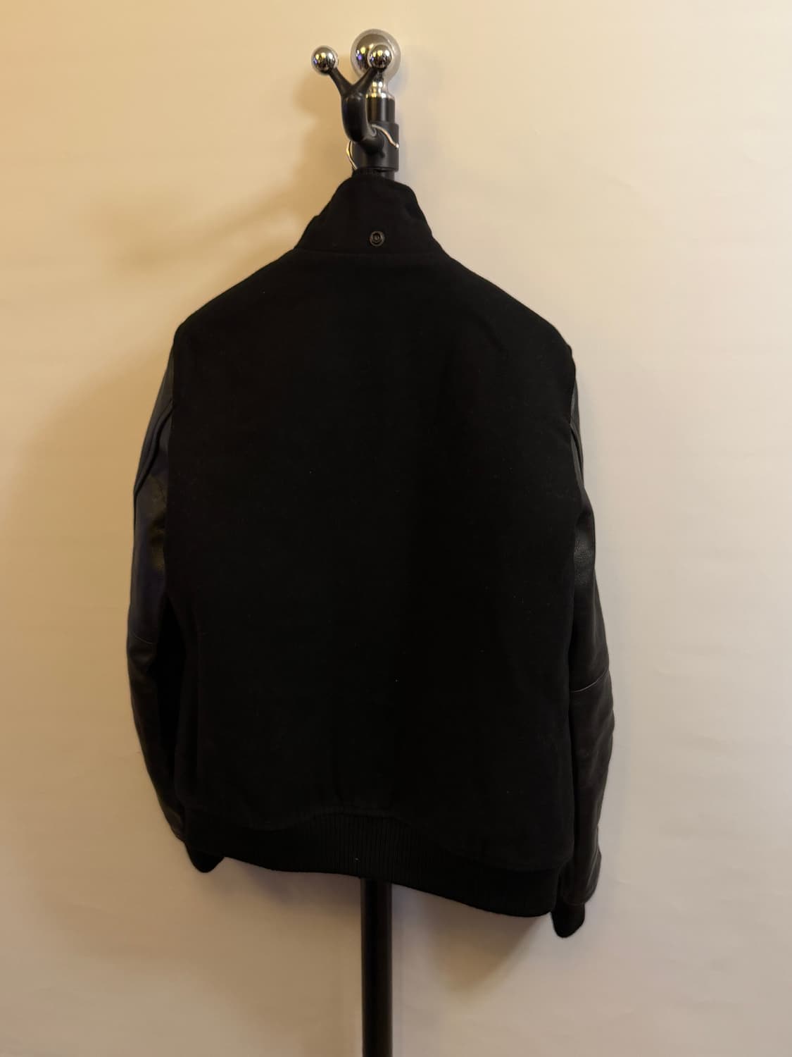 슬림핏 빈티지 스타디움 레더 자켓 상품이미지5