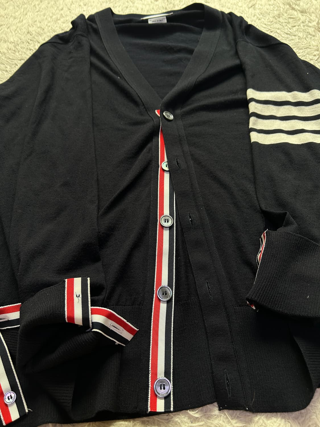 [5size] 톰브라운 메리노울 가디건 블랙 상품이미지4