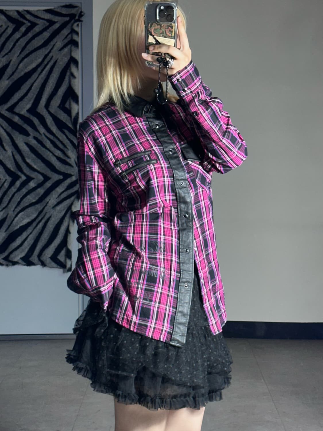 legend detail check shirt 상품이미지1