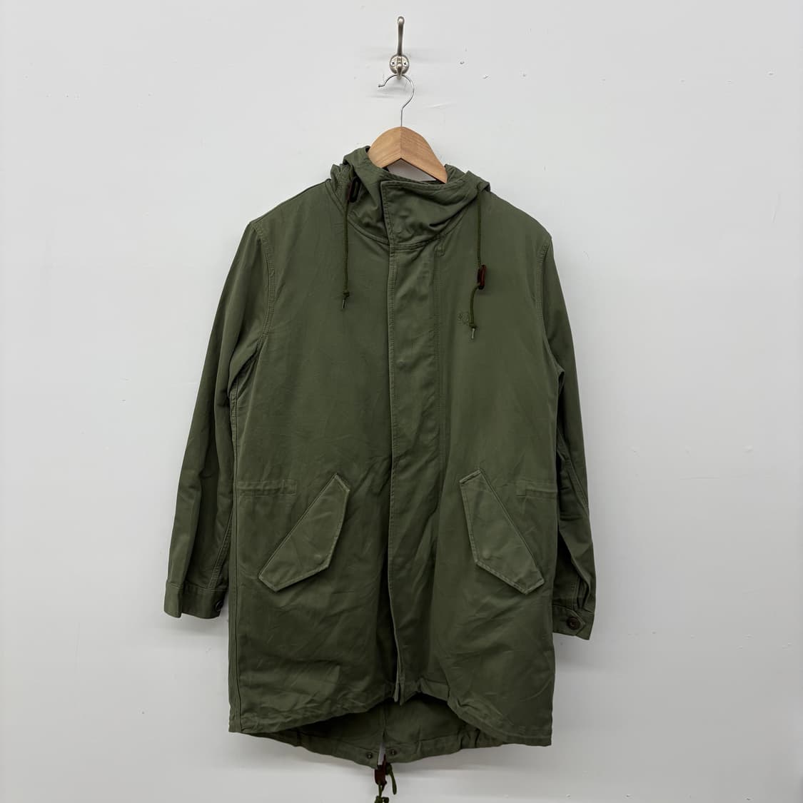 프레드페리 카키색 후드 야상 점퍼 M 상품이미지1