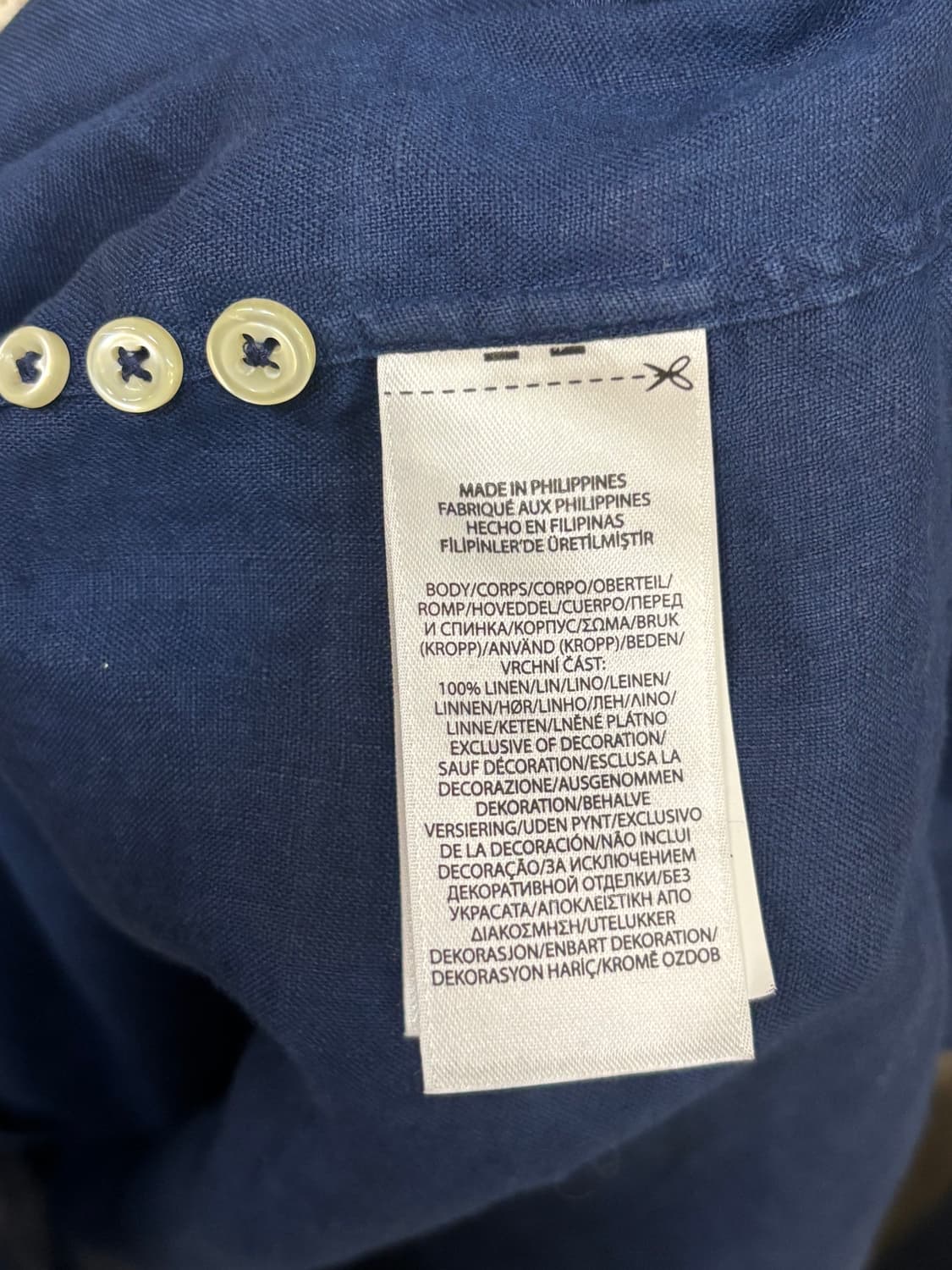 폴로 랄프 로렌 네이비 린넨 셔츠 상품이미지6