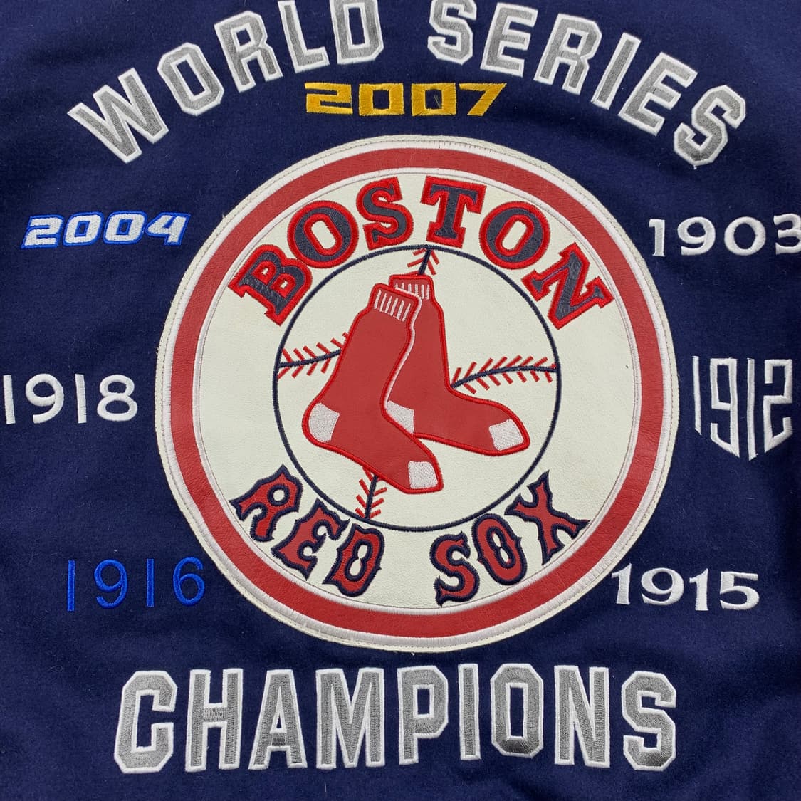 G-III MLB 보스턴 레드삭스 월드시리즈 레더 바시티 자켓 상품이미지5