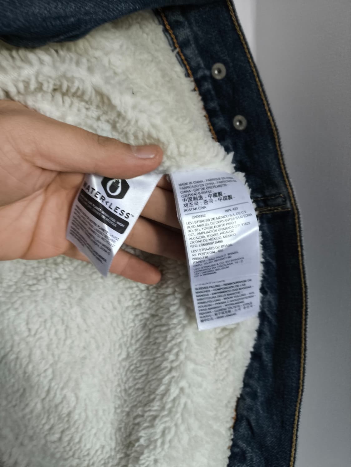 90 리바이스 양털 쉐르파 데님자켓 상품이미지9