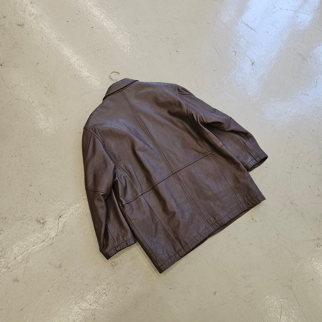 VINTAGE COW LEATHER 빈티지 소가죽 자켓 가죽자켓 L 상품이미지7