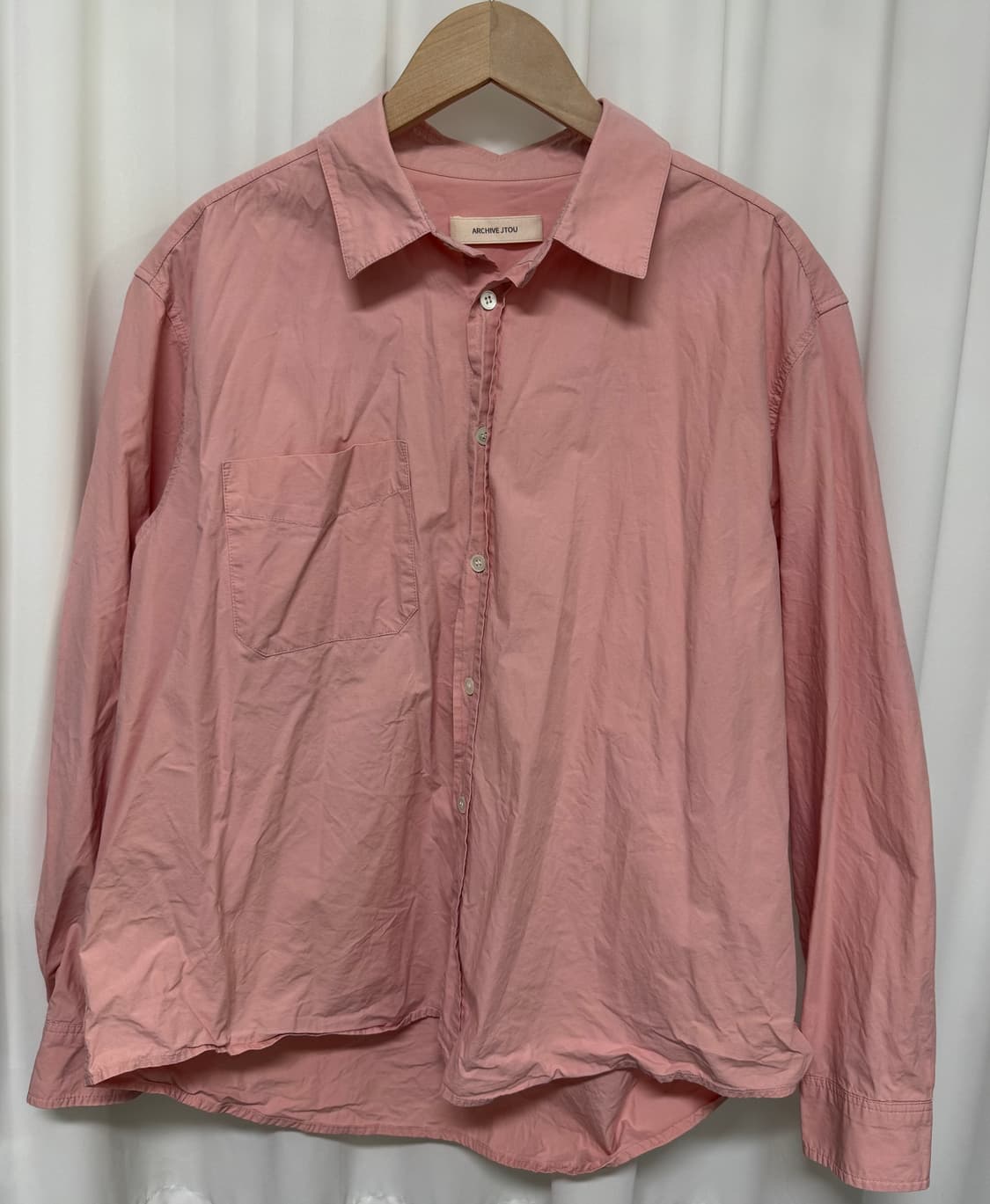 아카이브제이투유 핑크 셔츠 남방 상품이미지2