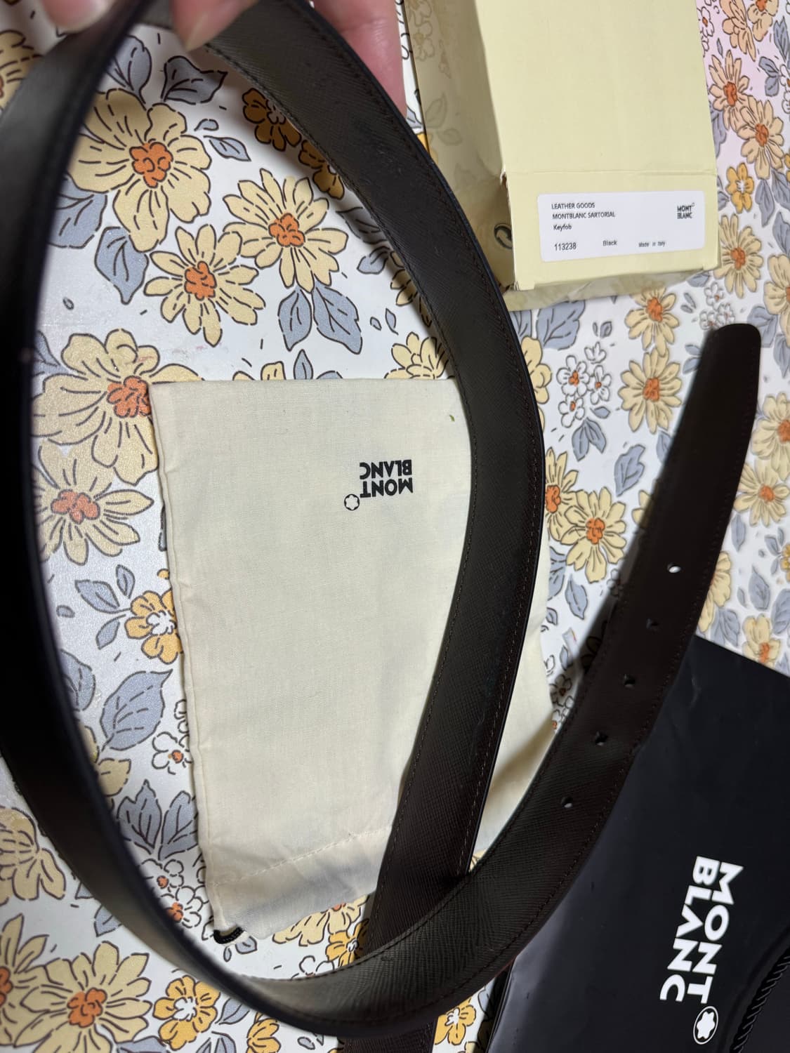 몽블랑 남성 양면 가죽 벨트 블랙/브라운 100cm 상품이미지7