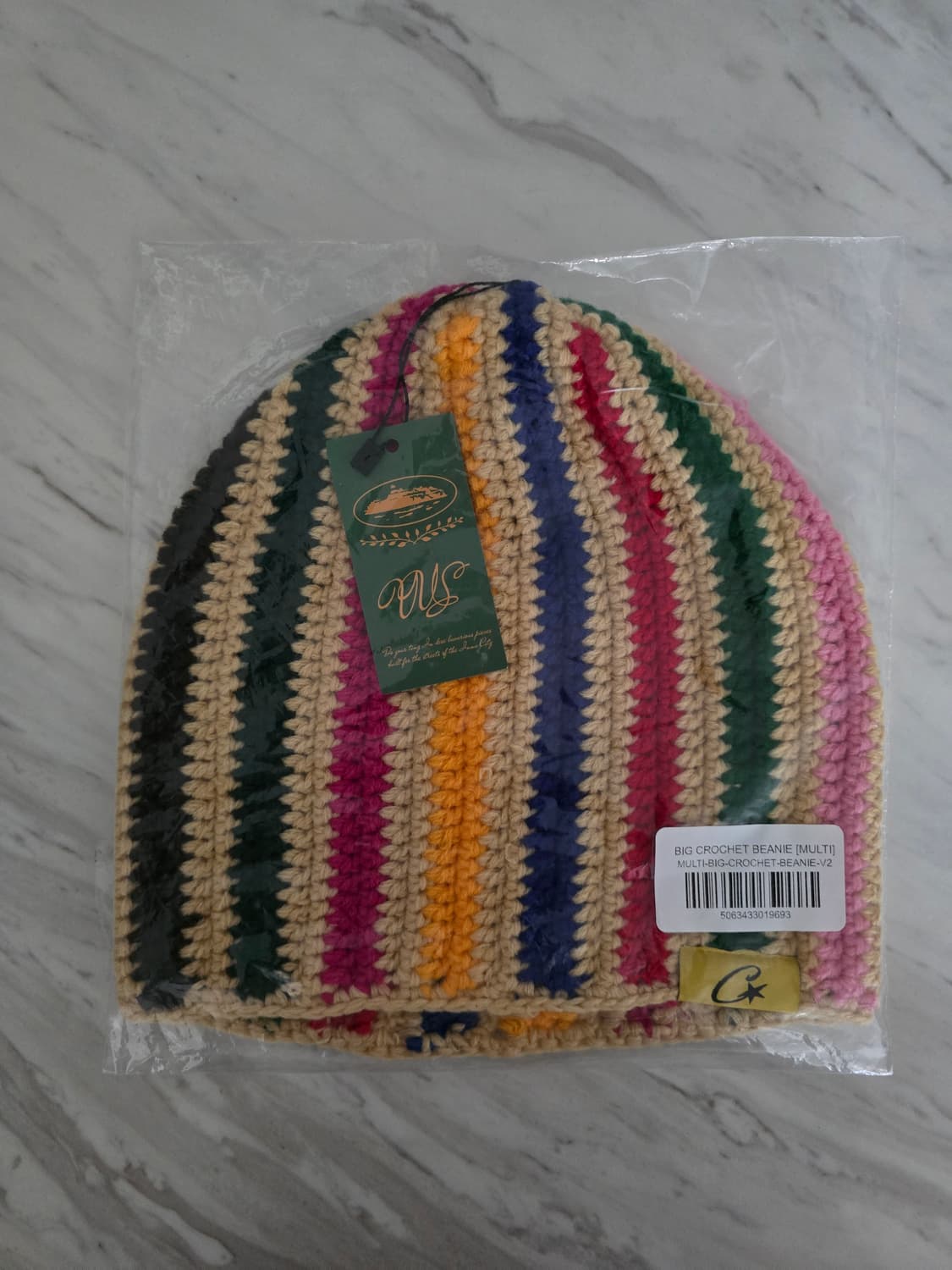 Corteiz 코르테이즈 빅 크로셰 비니 V2 멀티 스트라이프 상품이미지1