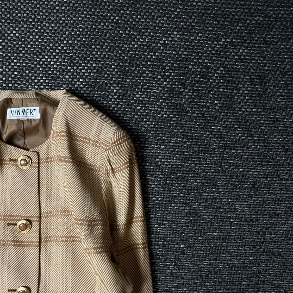 JPN 브라운 체크 패턴 자켓 상품이미지3