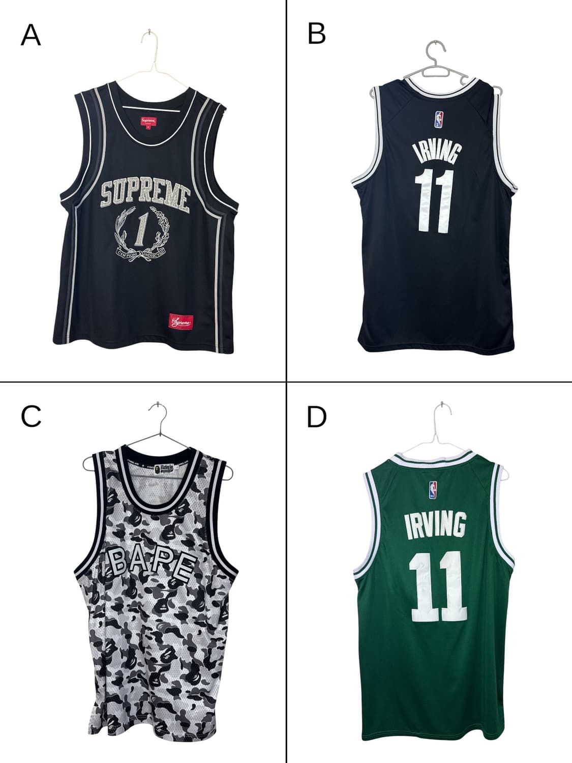 Supreme, Bape, Kyrie Irving 저지 일괄처리 상품이미지1