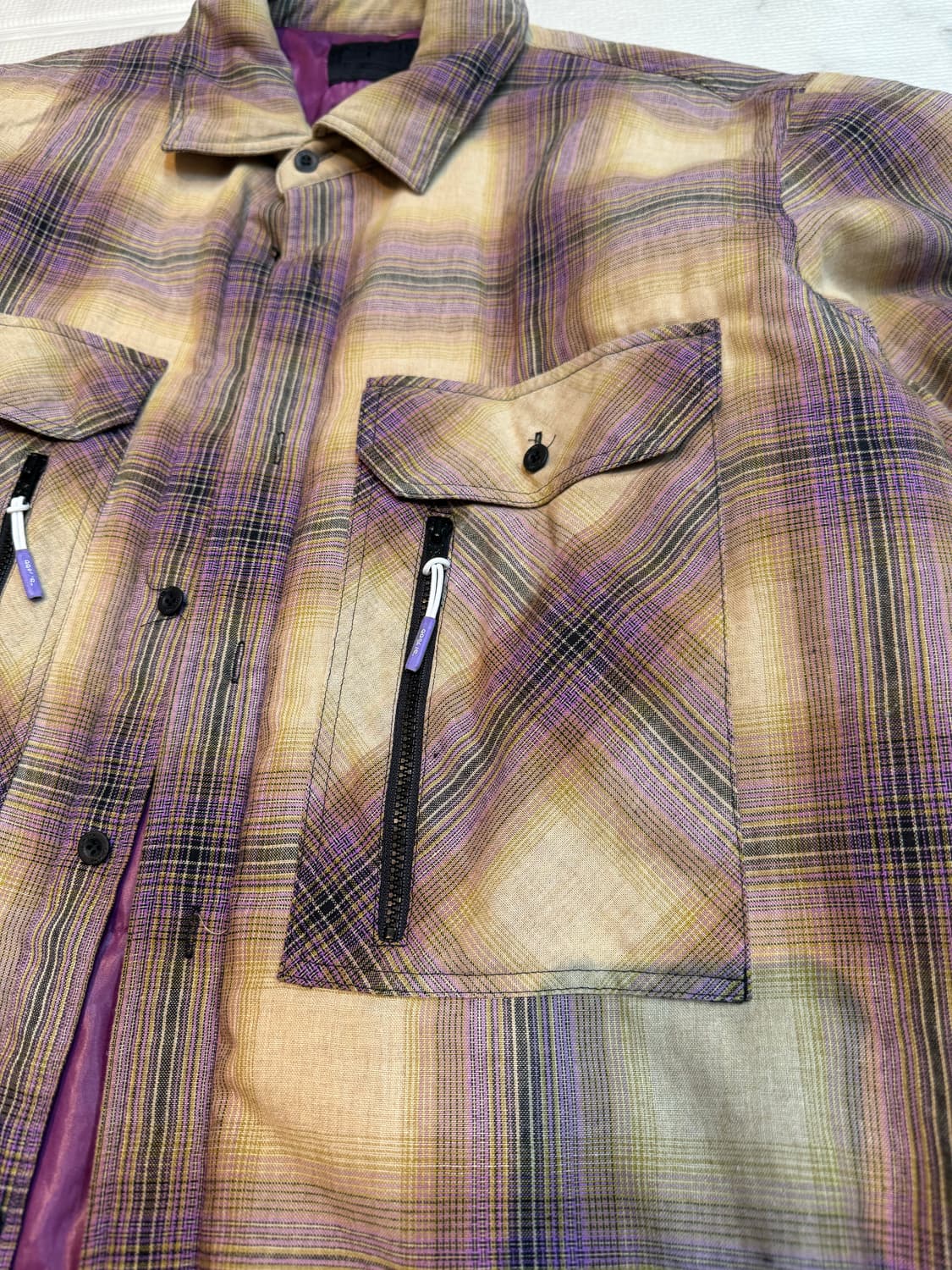 99%IS Flannel 나인티나인 바조우 플라넬 더블 포켓 셔츠 자켓 상품이미지5