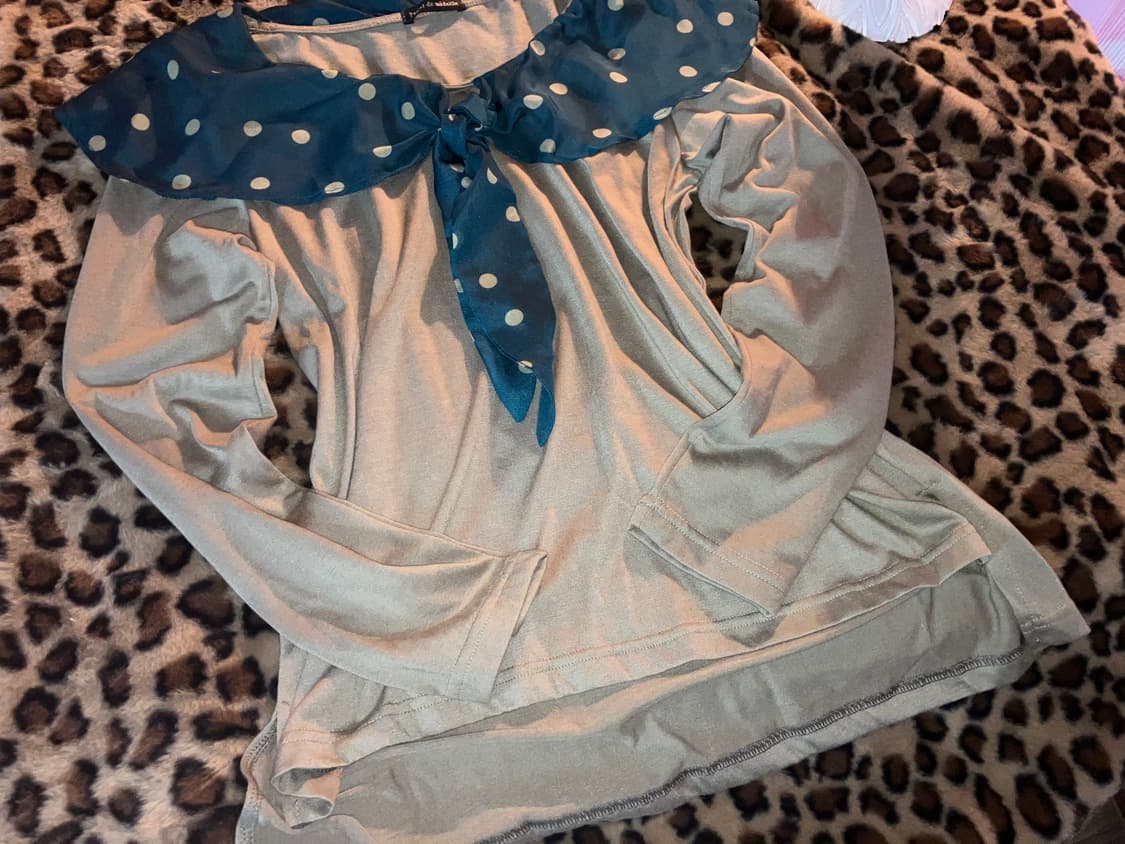 jpn 도트 스카프 티셔츠 상품이미지3