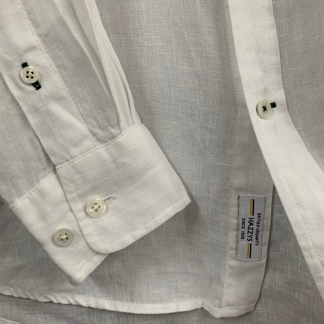 L 헤지스 화이트 린넨 셔츠 남방 상품이미지3