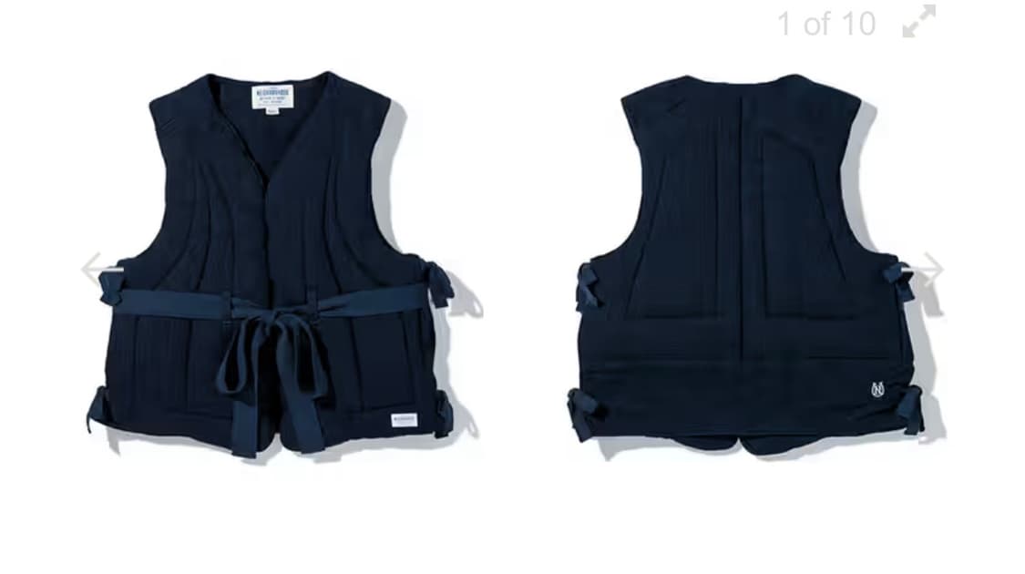 네이버후드 16ss 데님 패딩 베스트 상품이미지1