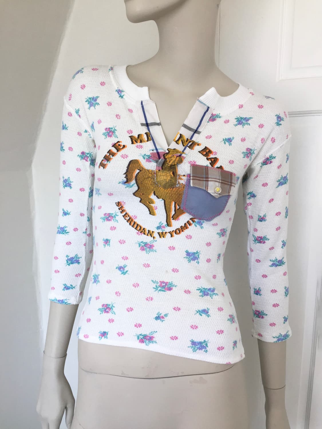 Baby Floral Print Horse Graphic Top 상품이미지2