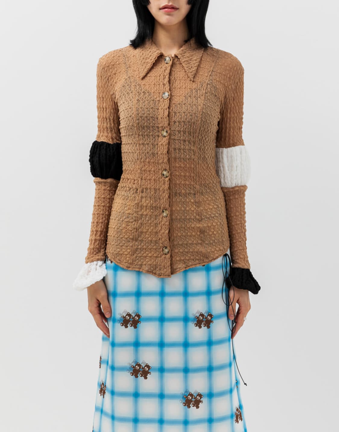 KIJUN 럼플드 블라우스 판매 상품이미지1