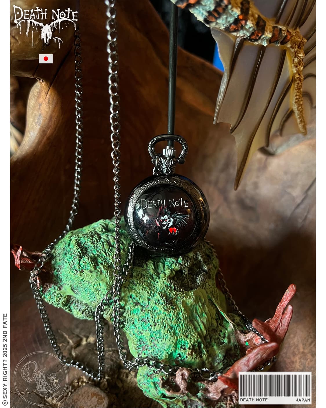 Vintage Death Note Pocket Watch Necklace 상품이미지1