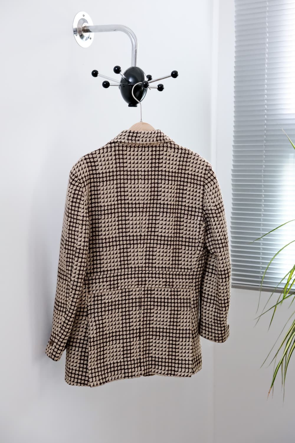 스퀘어 패턴 울 자켓 95  상품이미지5