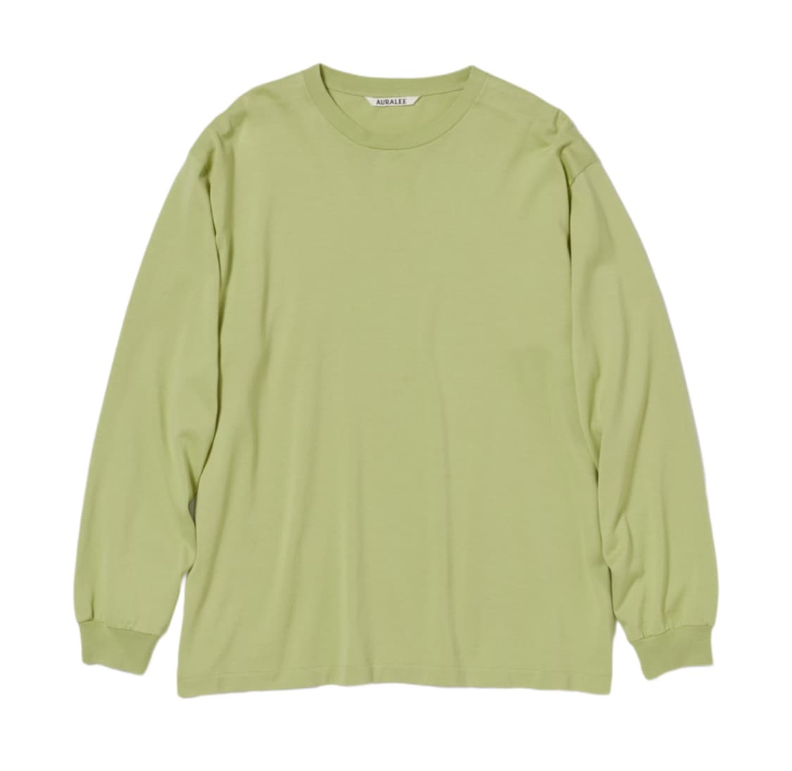 오라리 러스터 플레이팅 롱슬리브 티셔츠 라이트그린 5사이즈 판매합니다 상품이미지1