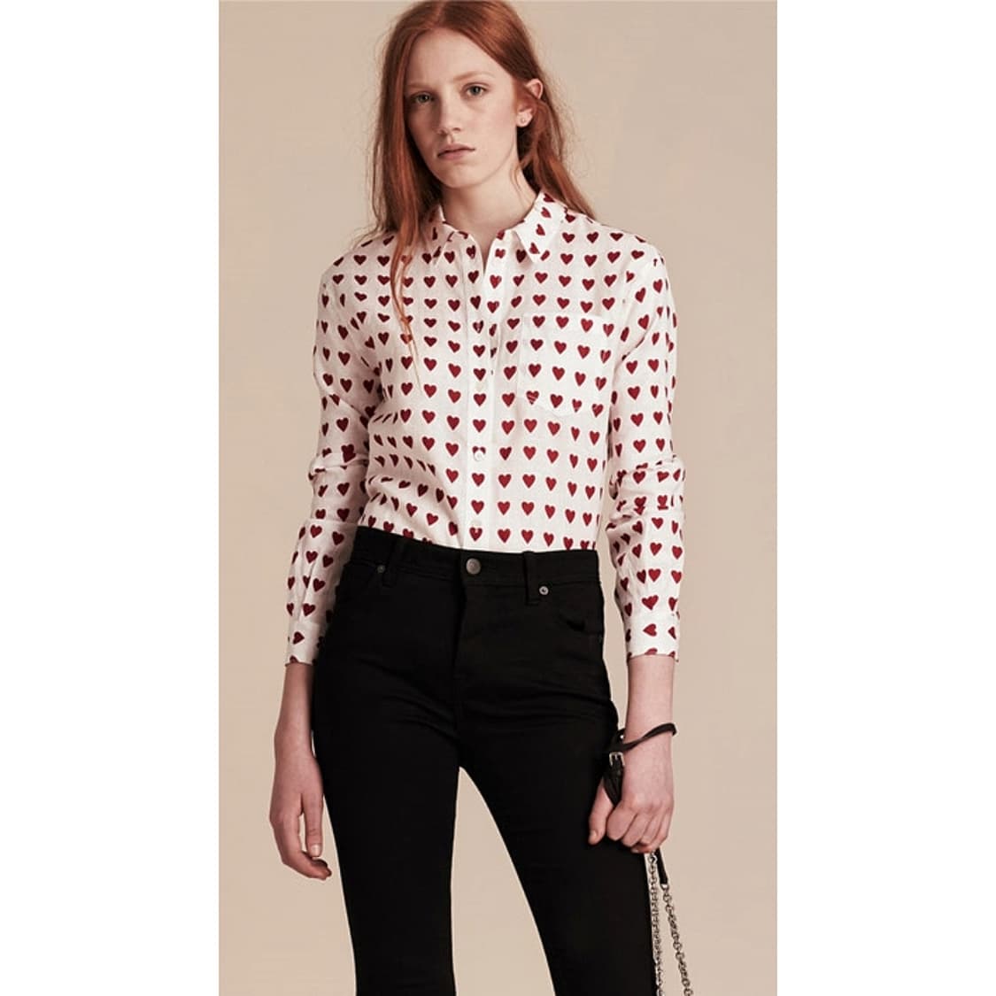 버버리 하트 프린트 린넨 셔츠 상품이미지2