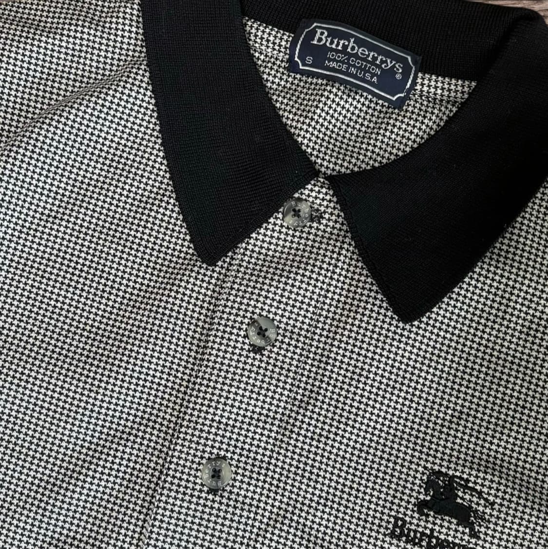 Burberrys Houndstooth Check Polo Shirt 상품이미지2